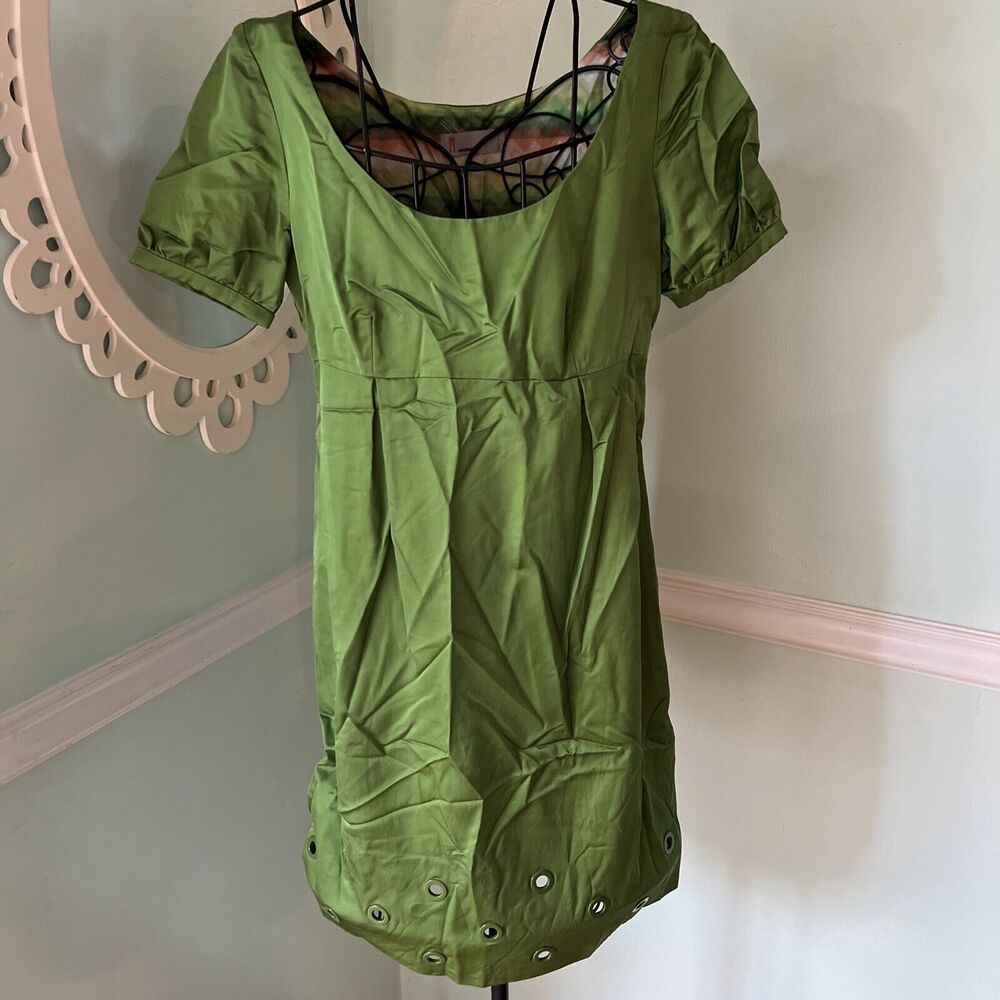 Missoni Green Short Sleeve Mini Dress